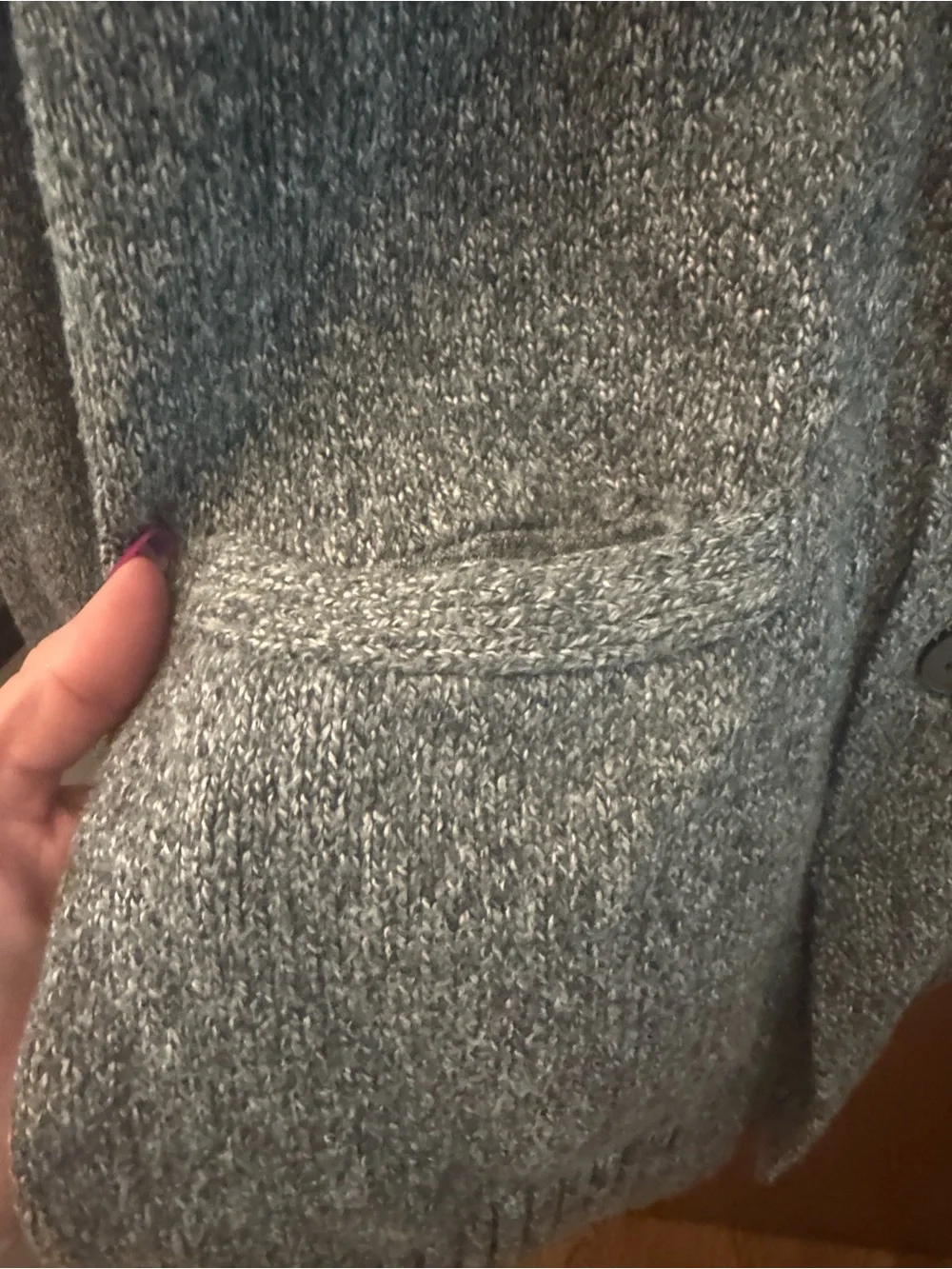 Claiborne Men’s Gray Shawl Collar Button-Up Cardigan